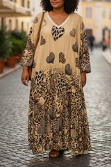 Robe longue plissée