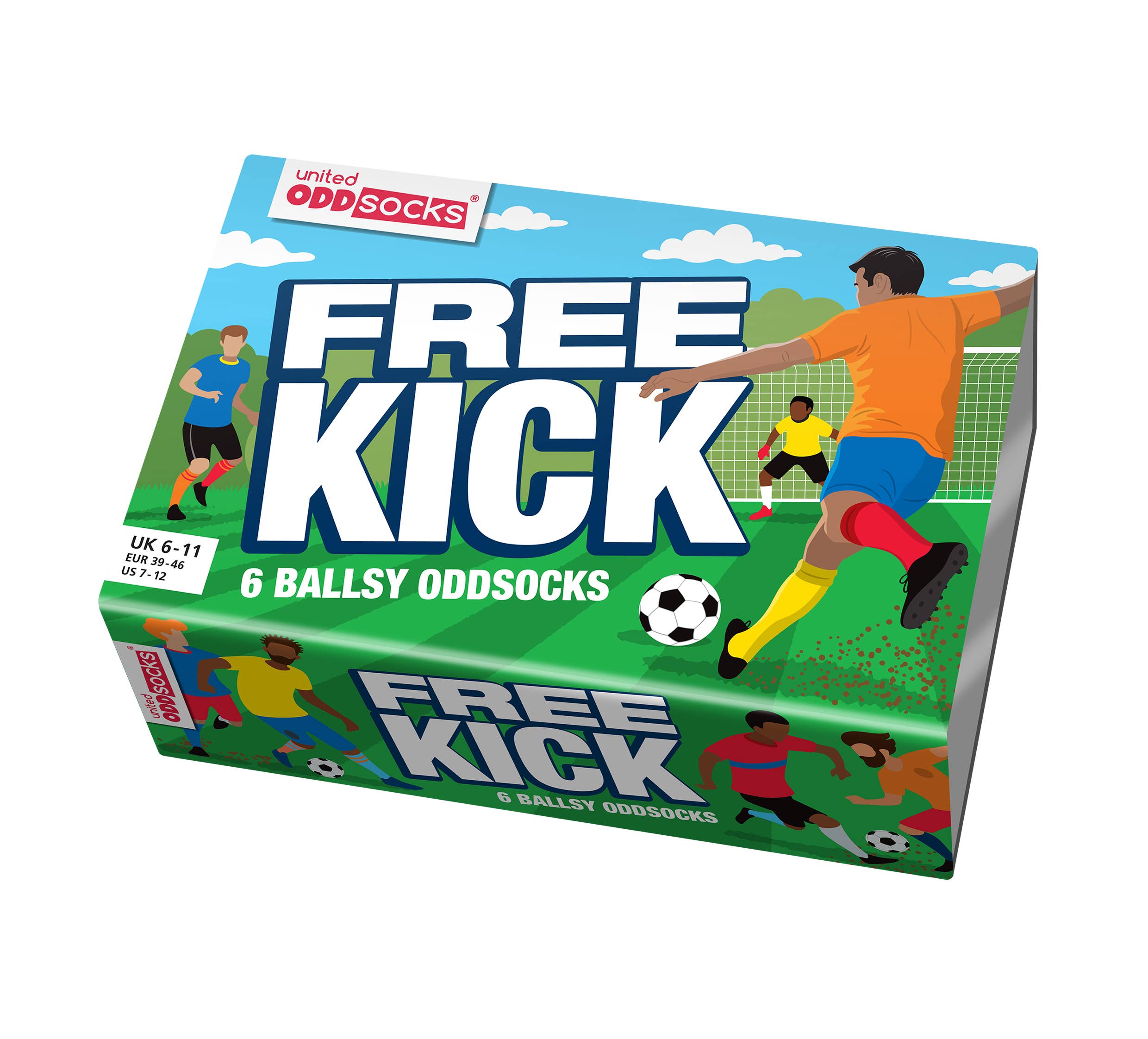 FREE KICK | Coffret cadeau de 6 chaussettes dépareillées - 39-46