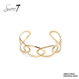 Bracelet manchette - Anneaux entralacés