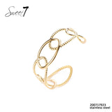 Bracelet manchette - Anneaux entralacés