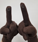 Gants en suédine avec ponpom