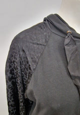 Sweat à capuche  ligne brune sur les manches