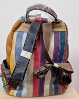 Sac à dos en cuir fleurs multicolores