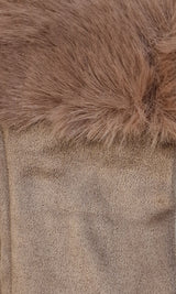 Gants avec bord fourré