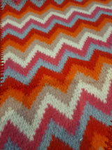 Écharpe en pointe motif zigzag