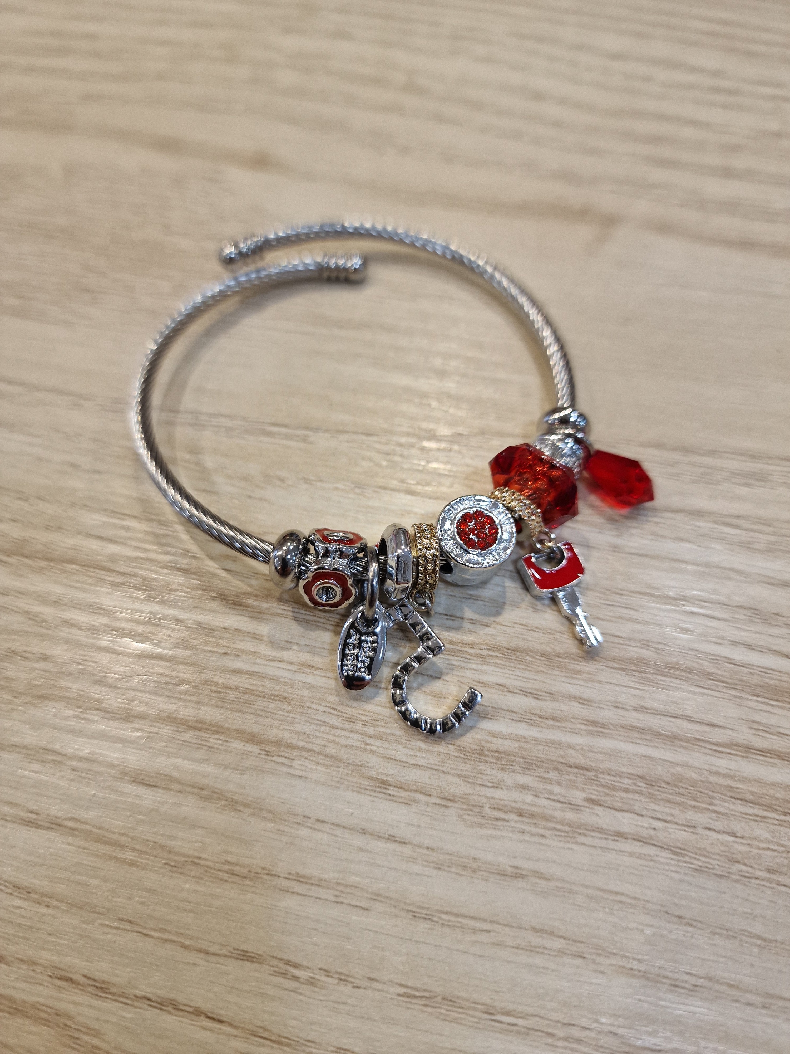 Bracelet souple - Clé et cadenas