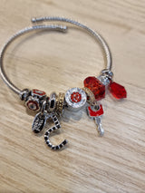 Bracelet souple - Clé et cadenas