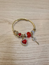 Bracelet souple Coeur et Clé