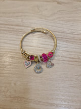 Bracelet souple cœur et coquillage