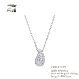 Collier court - petite goute brillante