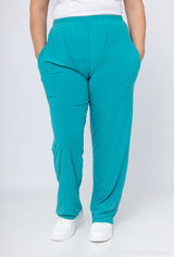 Pantalon droit taille élastique avec poches