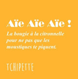 Bougie artisanale - Aie, AIe, Aie ! (citronnelle)
