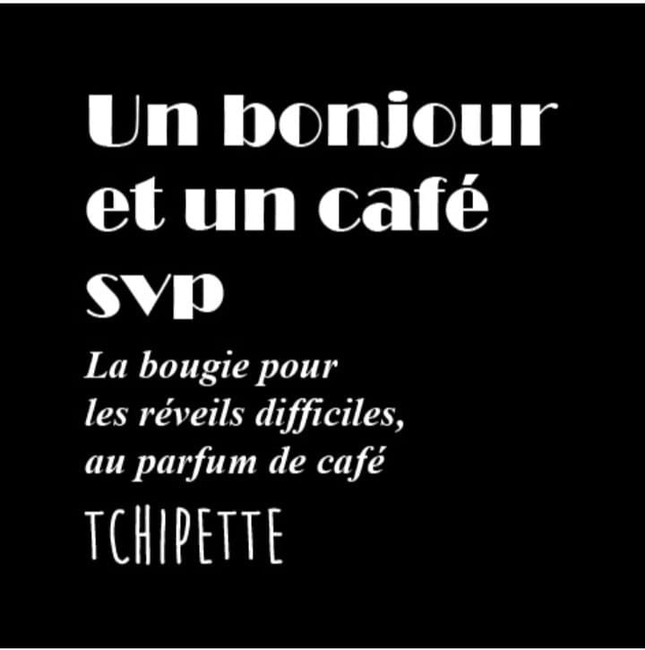 Bougie artisanale - Un café et un bonjour svp