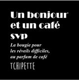 Bougie artisanale - Un café et un bonjour svp