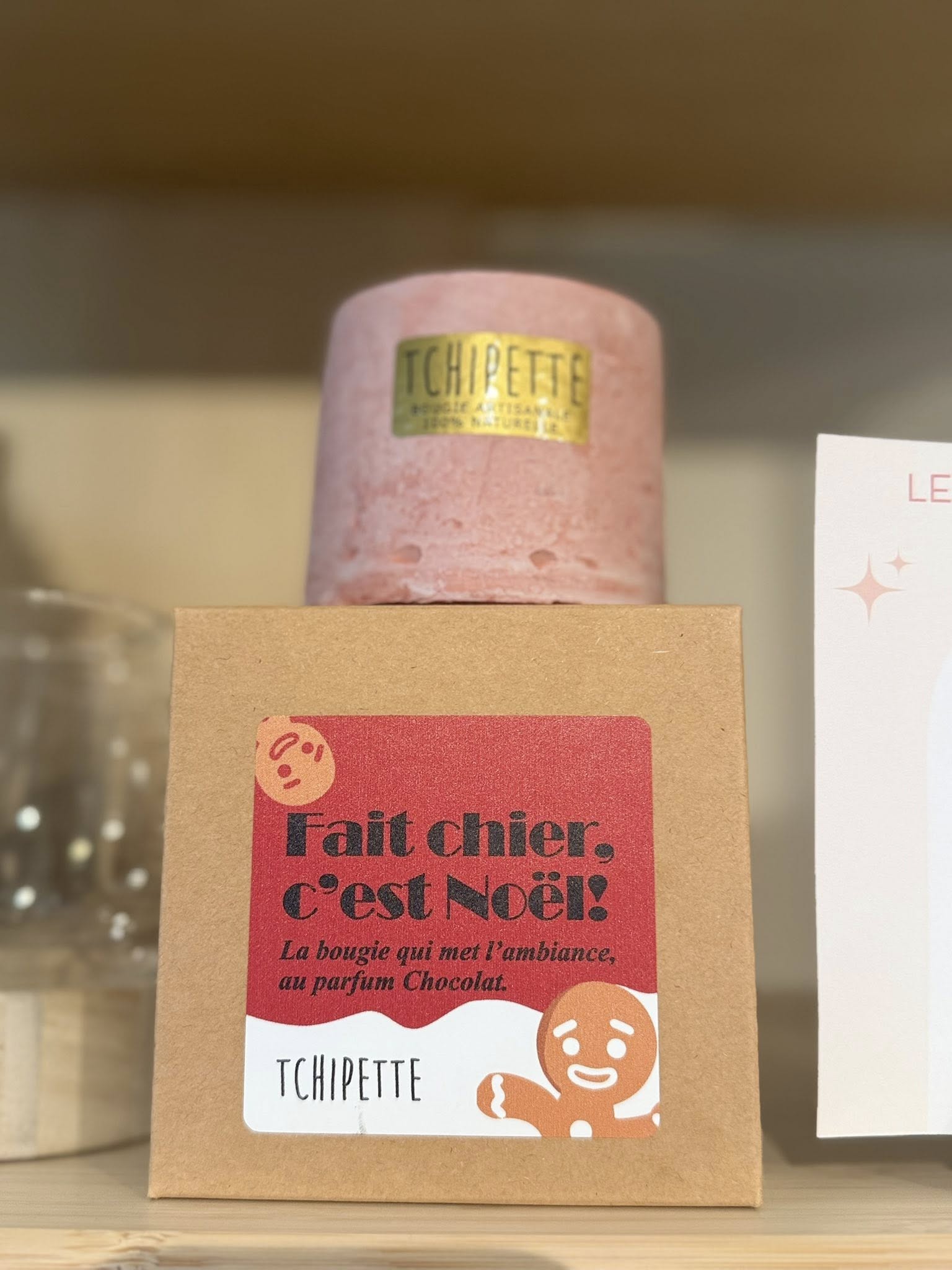 Bougie artisanale - Fais chier, c'est Noël ! (chocolat)