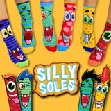 SILLY SOLES - Coffret cadeau de 6 chaussettes dépareillées - 30,5-38,5
