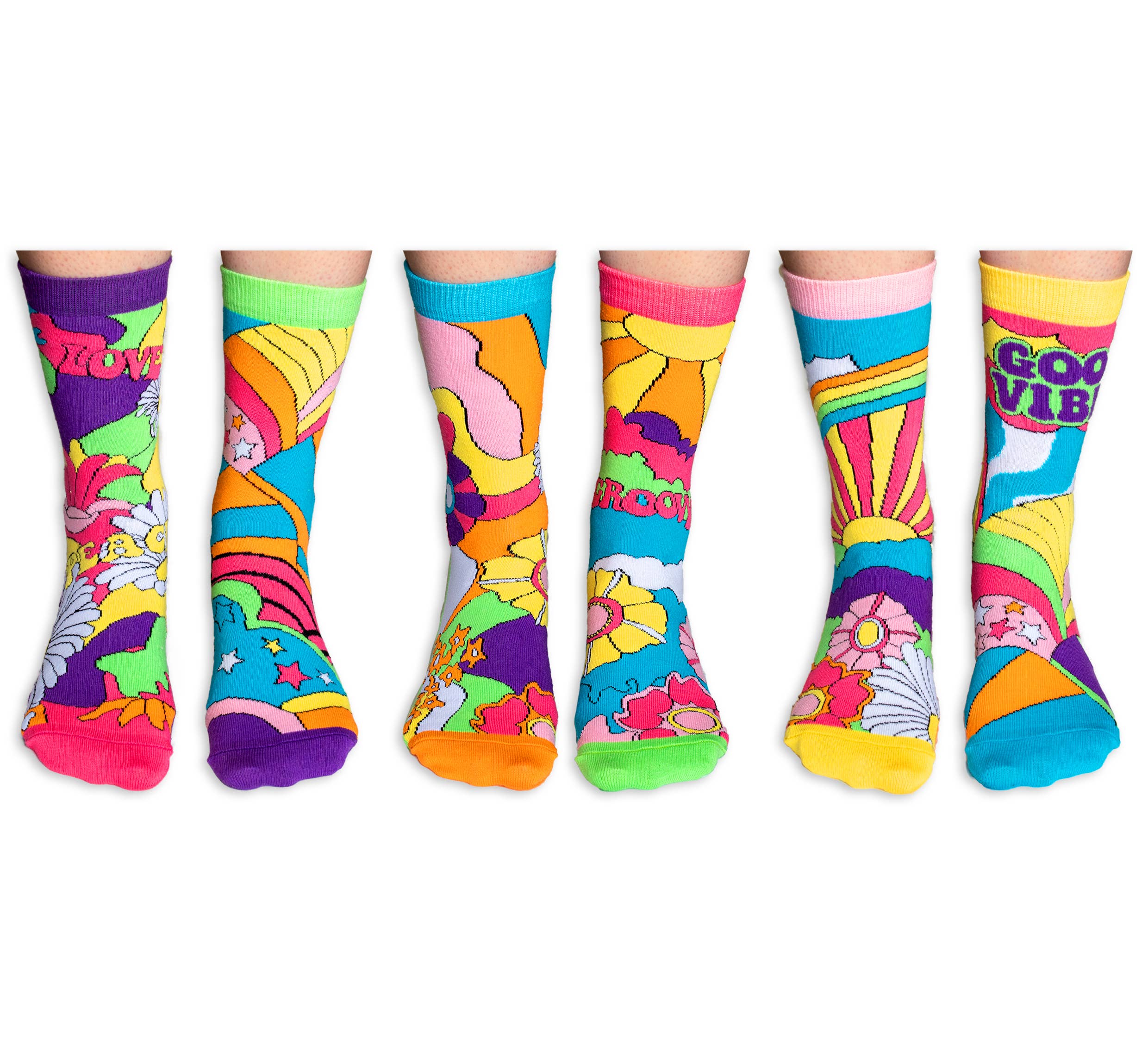 HIPPY GO LUCKY | Coffret cadeau de 6 chaussettes dépareillées - 37-42