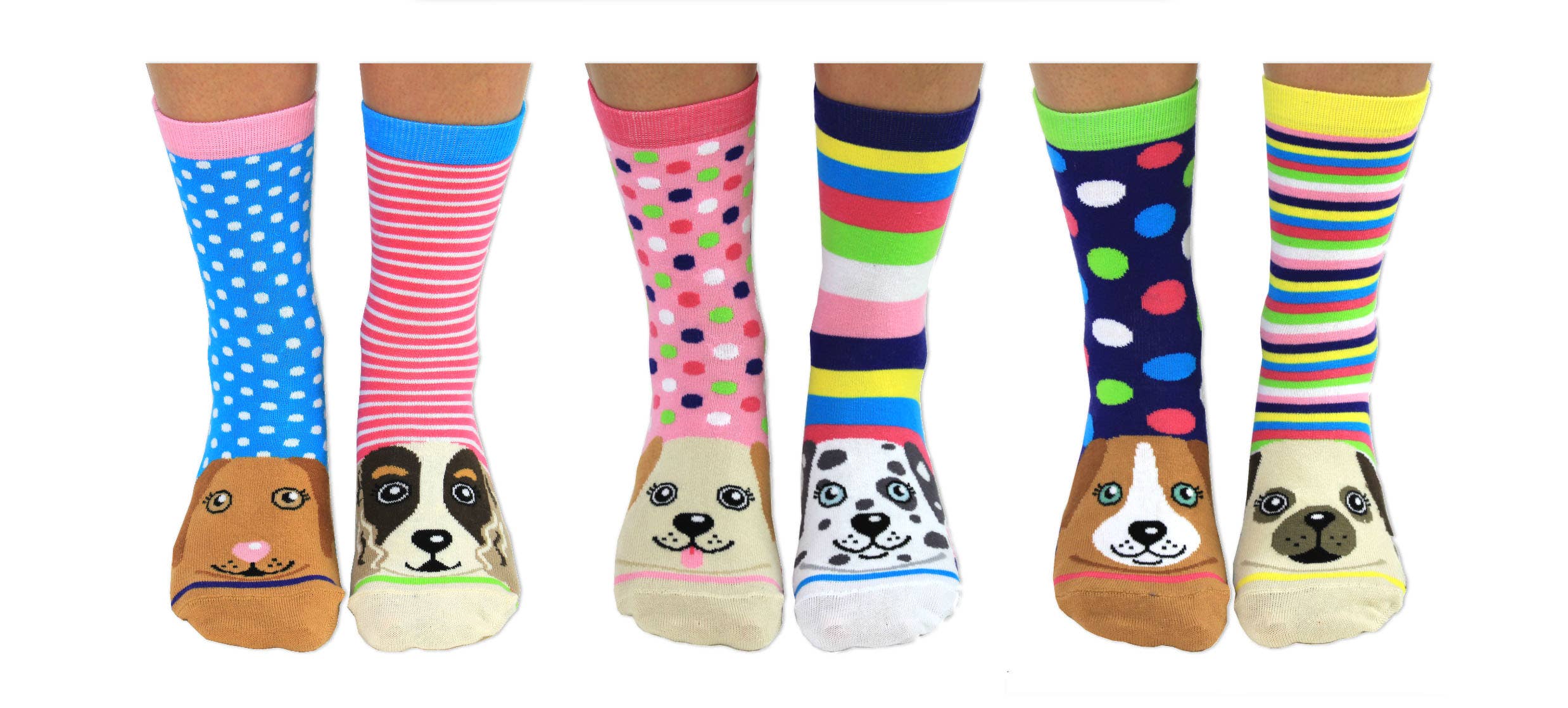 PAWSOME | Coffret cadeau de 6 chaussettes dépareillées - 37-42