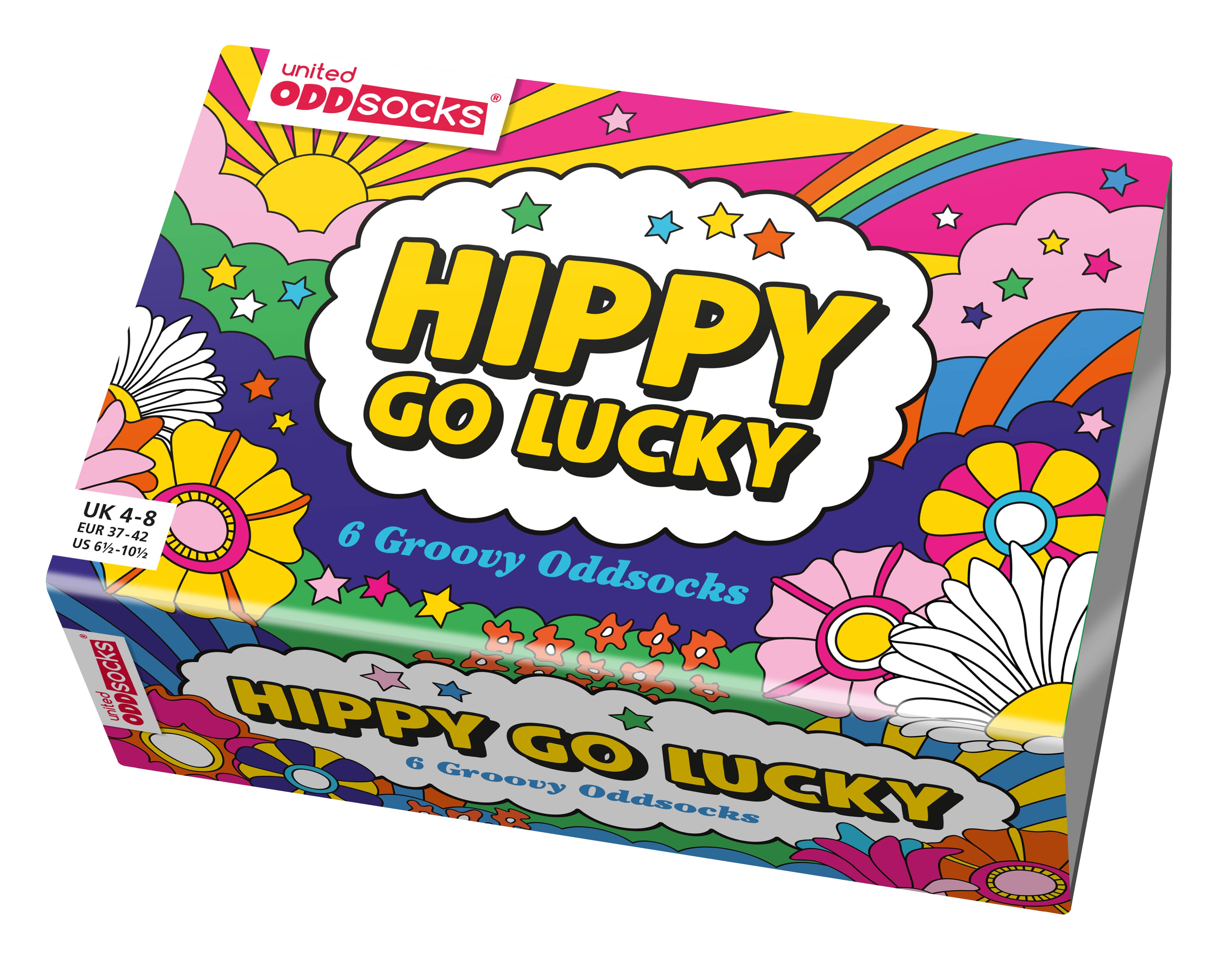 HIPPY GO LUCKY | Coffret cadeau de 6 chaussettes dépareillées - 37-42