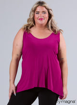 Top stretch uni bretelles larges