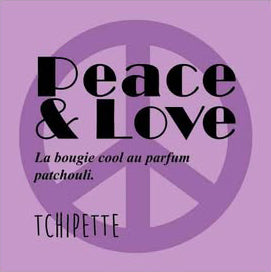 Bougie artisanale - Peace& Love (Patchouli)
