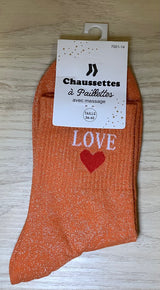 Chaussettes à paillettes - Love ❤️ (36-42)
