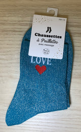 Chaussettes à paillettes - Love ❤️ (36-42)