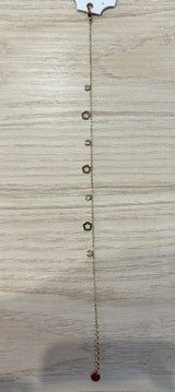 Bracelet pour cheville Fleur percée