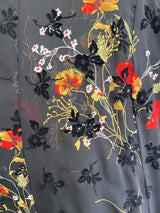 Robe longue voilage - Fleurs d'automne
