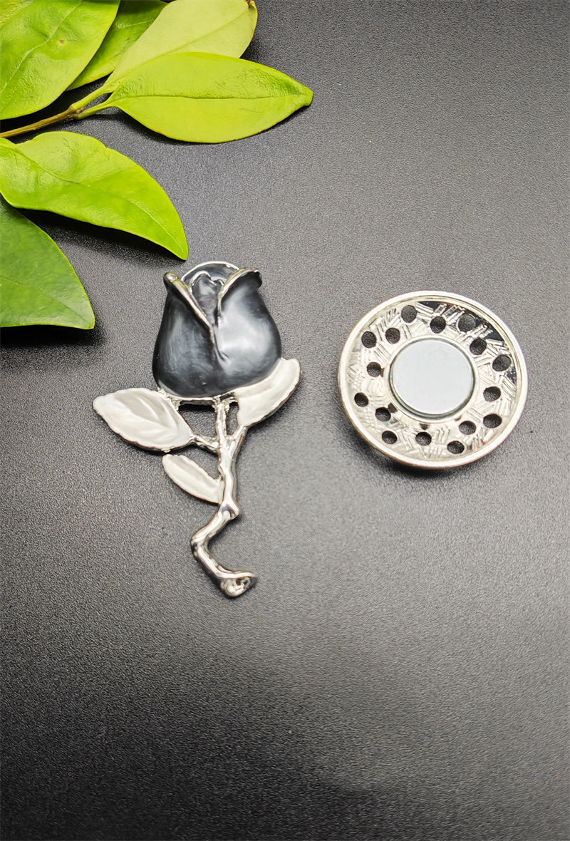 Broche aimantée - Rose