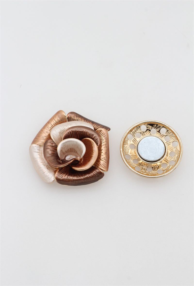 Broche aimantée - Rose