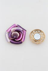Broche aimantée - Rose