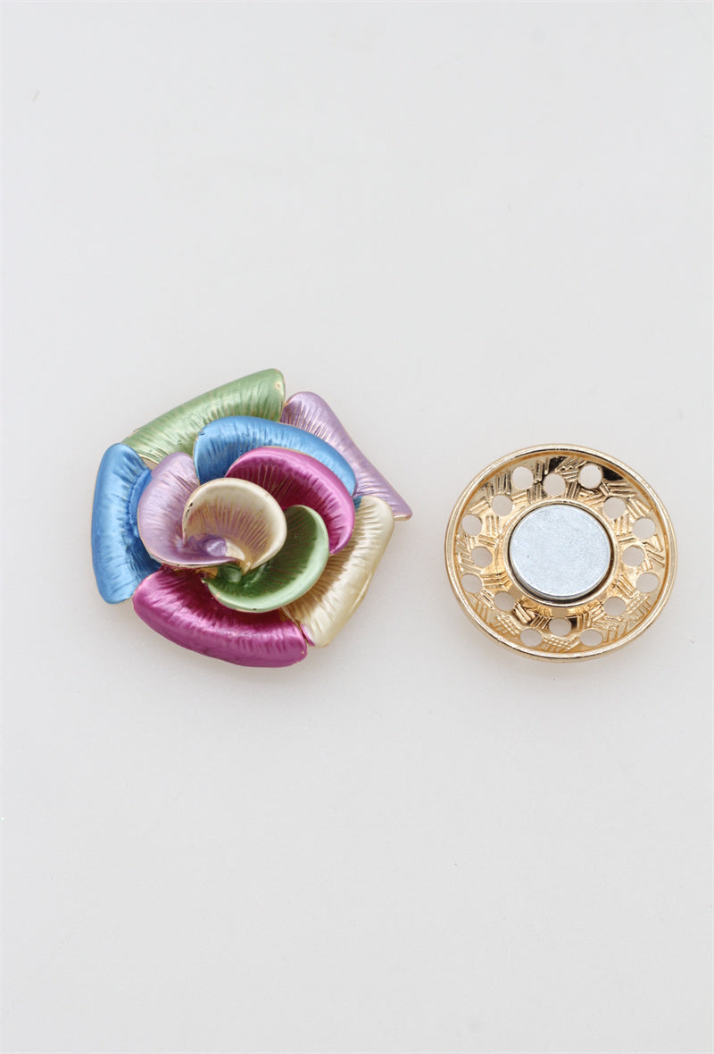 Broche aimantée - Rose