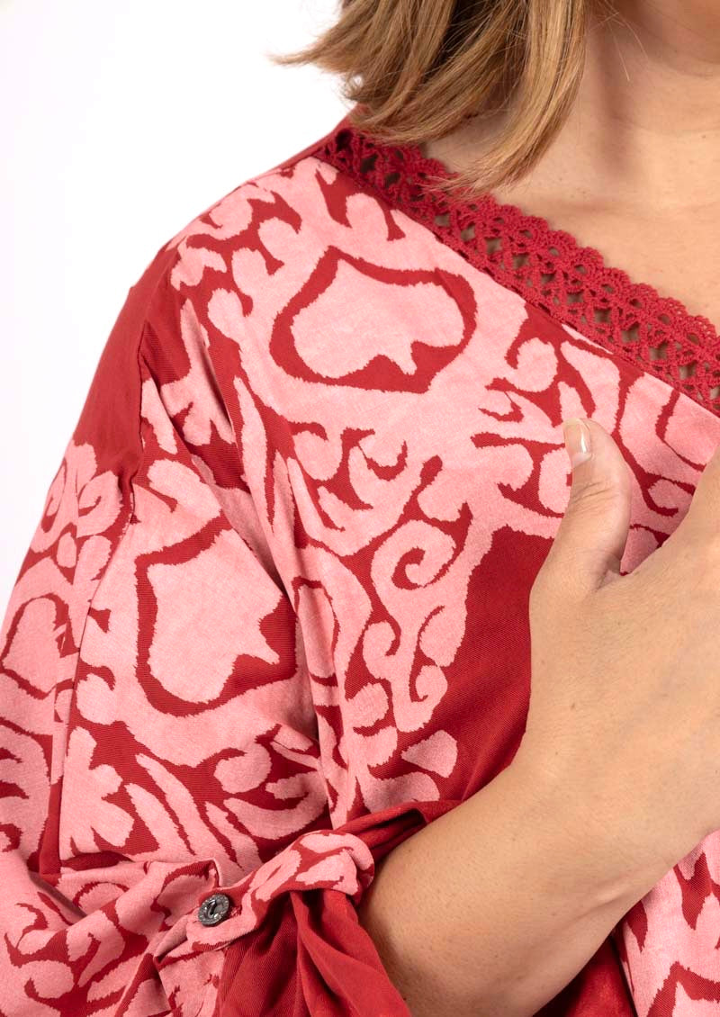 Tunique oversize imprimé ikat