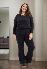 Pantalon évasé à paillettes