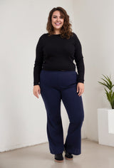 Pantalon stretch coupe évasée