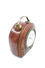 Sac à main horloge marron