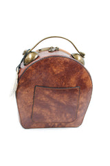 Sac à main horloge marron