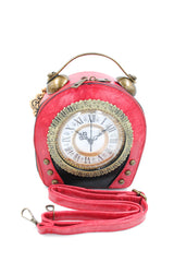 Sac à main horloge rouge
