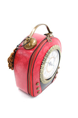 Sac à main horloge rouge