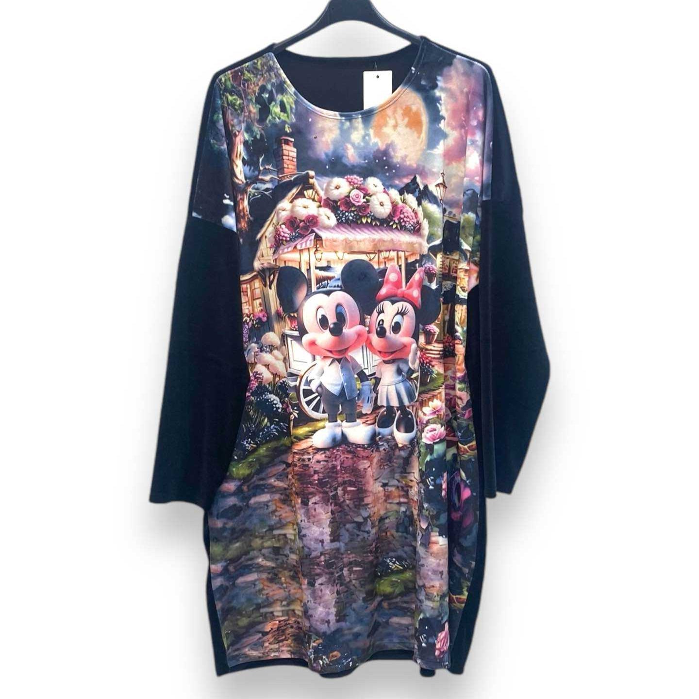 Robe de nuit en velours - Mickey et Minnie chariot de fleurs