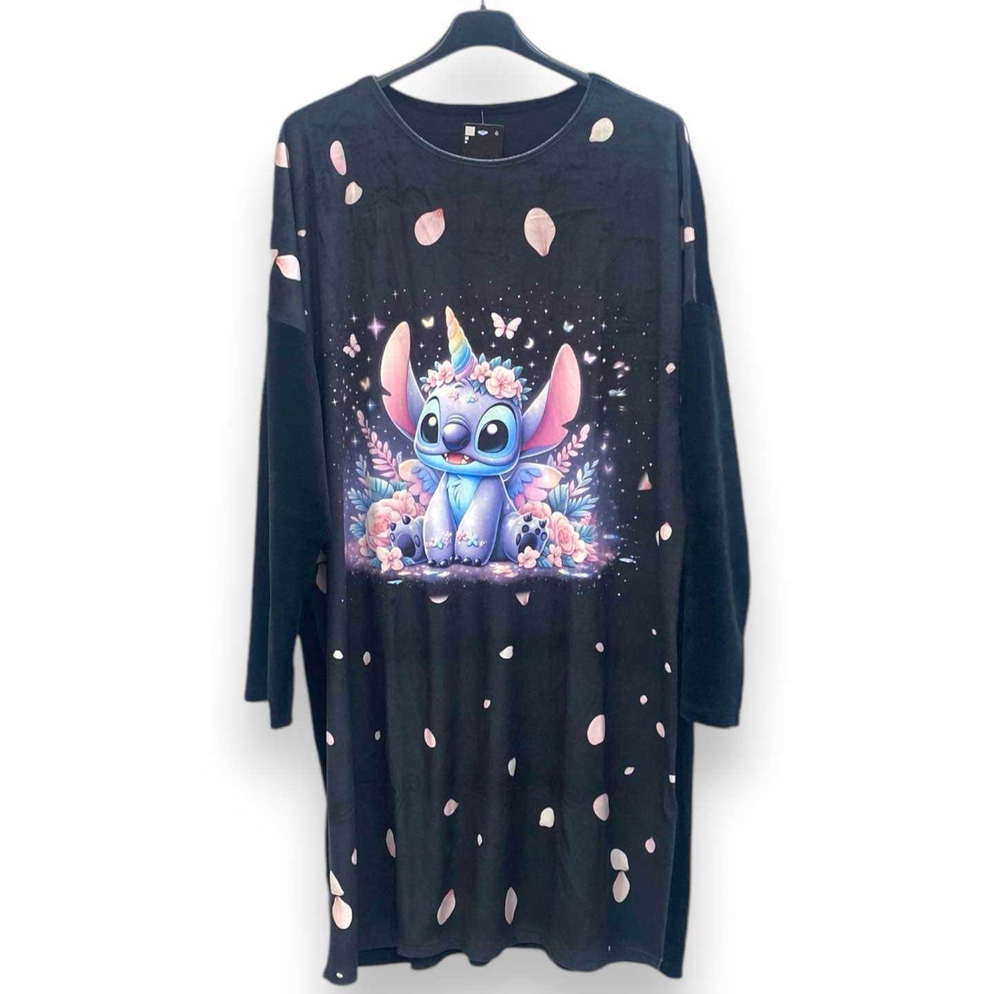 Robe de nuit en velours - Stitch licorne