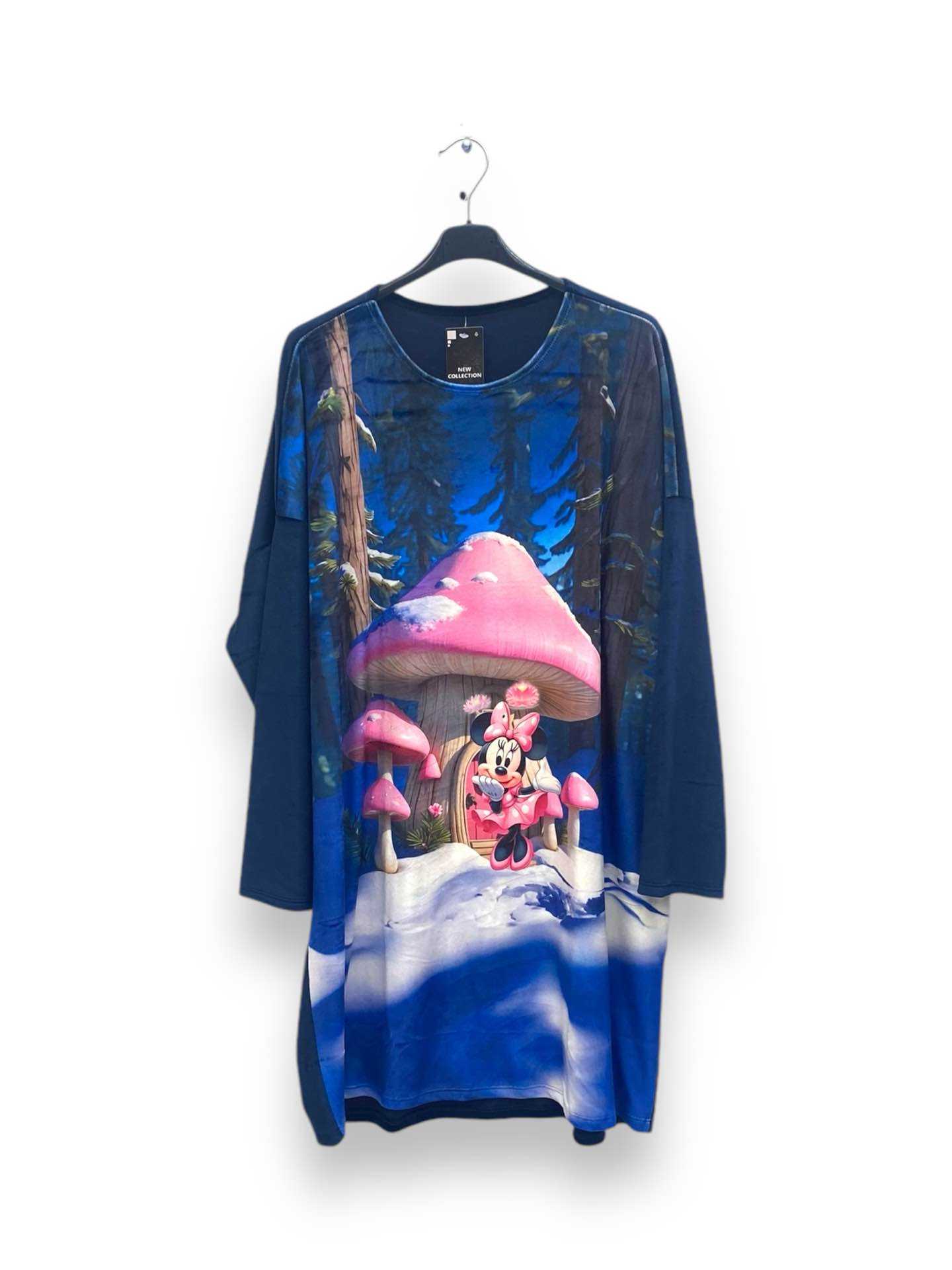 Robe de nuit en velours - Minnie champignons