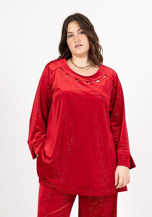 Tunique en velours à paillettes