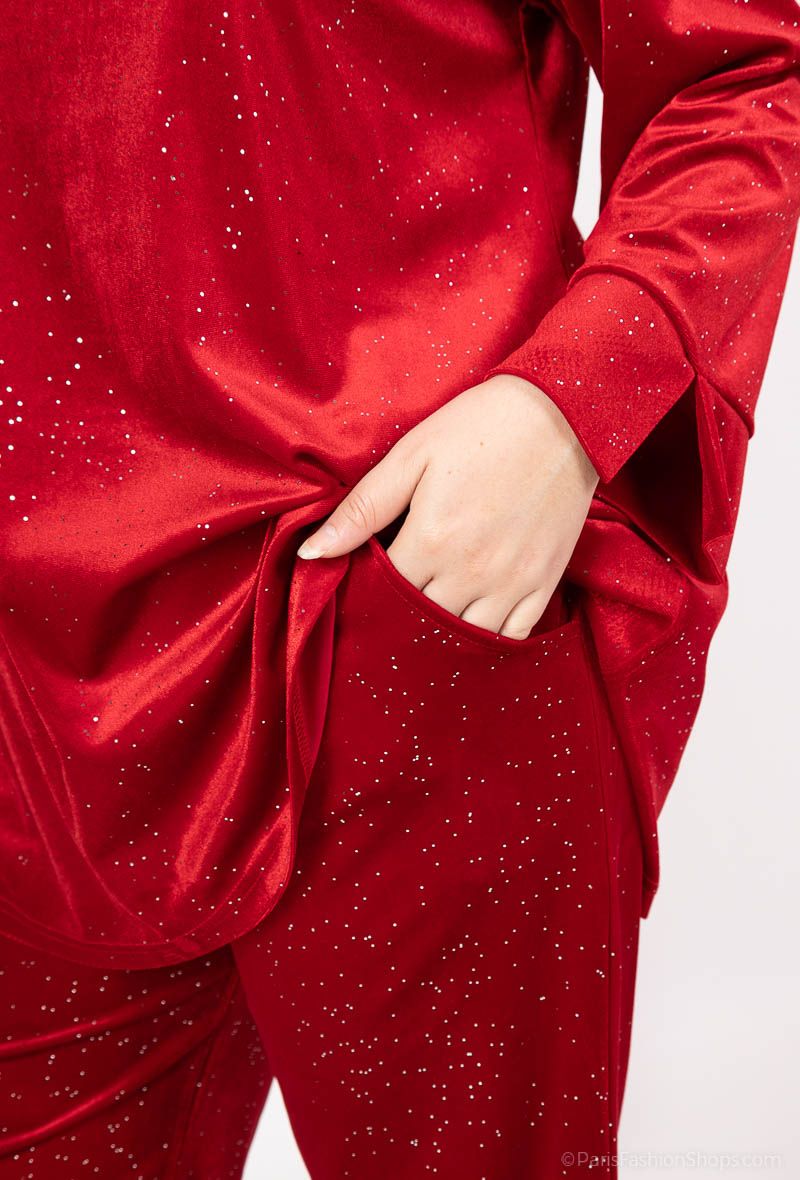 Tunique en velours à paillettes