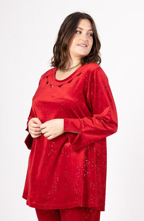 Tunique en velours à paillettes