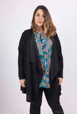Veste avec col cascade effet texturé