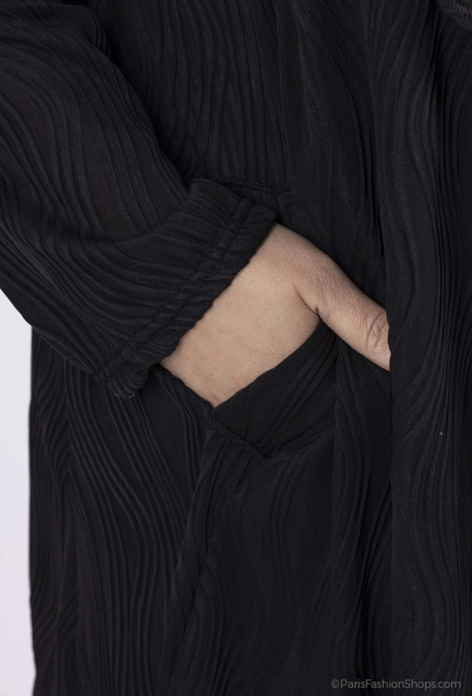 Veste avec col cascade effet texturé