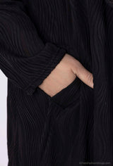 Veste avec col cascade effet texturé