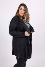 Veste avec col cascade effet texturé